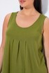Top, decoratieve plooitjes, A-lijn, ronde hals, mouwloos, modal