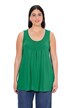 Top, ozdobné sklady, A střih, kulatý výstřih, bez rukávů, modal