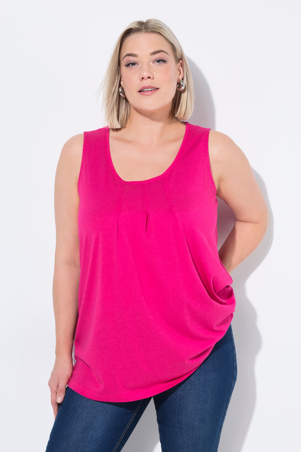 Große Größen Top, Damen, rosa, Größe: 50/52, Baumwolle/Synthetische Fasern, Ulla Popken