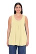 Top, ozdobné sklady, A střih, kulatý výstřih, bez rukávů, modal