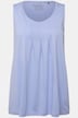 Top, Zierfalten, A-Linie, Rundhals, ärmellos, Modal