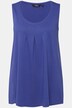 Top, Zierfalten, A-Linie, Rundhals, ärmellos, Modal