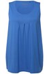 Top, ozdobné sklady, A střih, kulatý výstřih, bez rukávů, modal