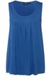Top, ozdobné sklady, A střih, kulatý výstřih, bez rukávů, modal
