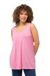 Top, ozdobné sklady, A střih, kulatý výstřih, bez rukávů, modal