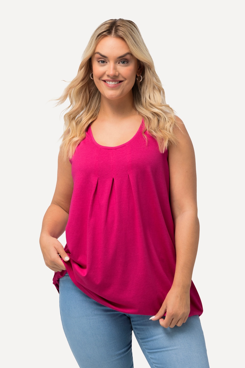 Große Größen Top, Damen, rosa, Größe: 42/44, Baumwolle/Synthetische Fasern, Ulla Popken