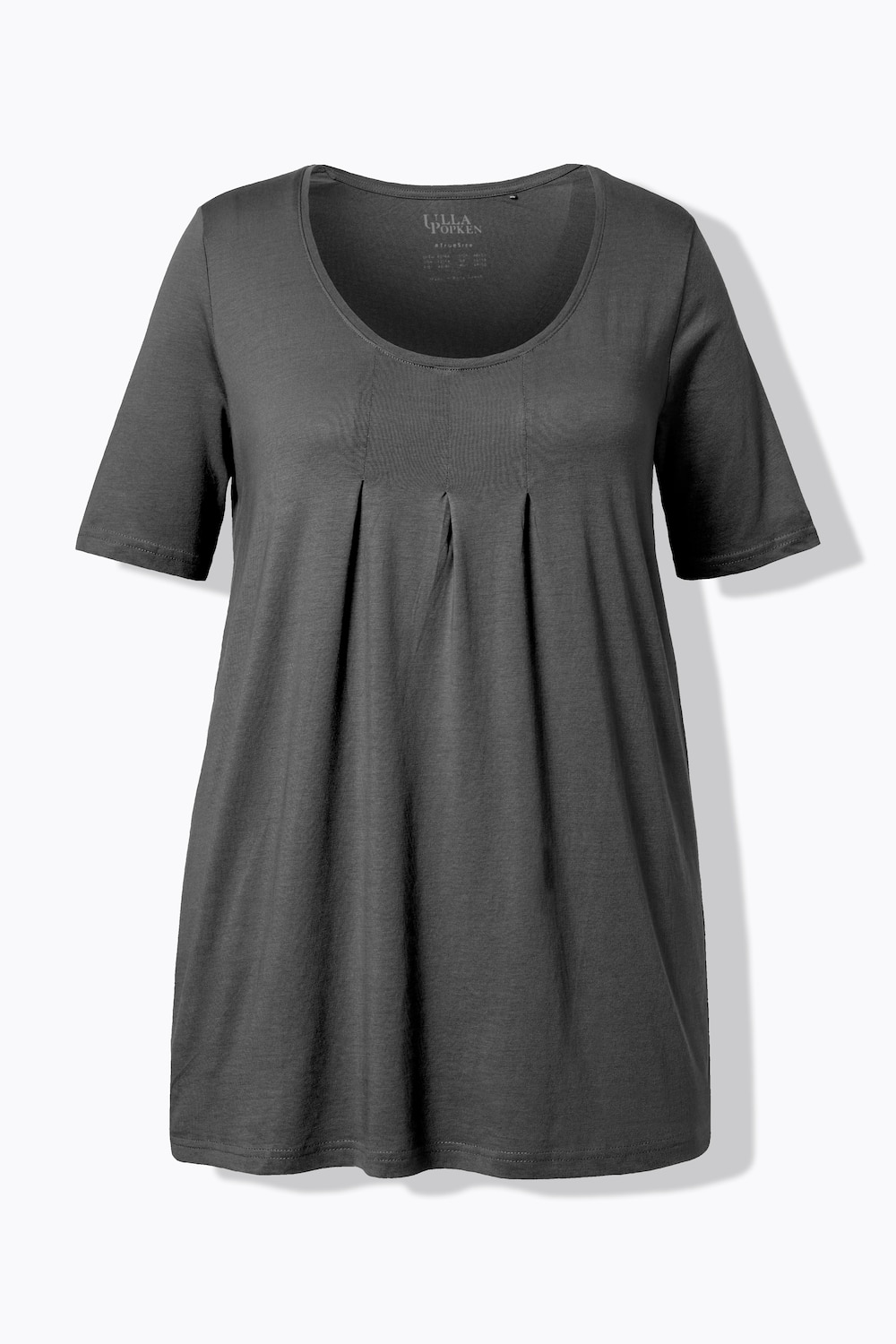 Stora storlekar T-shirt, Dam, grå, storlek: 58/60, Syntetfibrer/Bomull, Ulla Popken