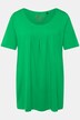 T-Shirt, Zierfalten, A-Linie, Rundhals, Halbarm, Modal