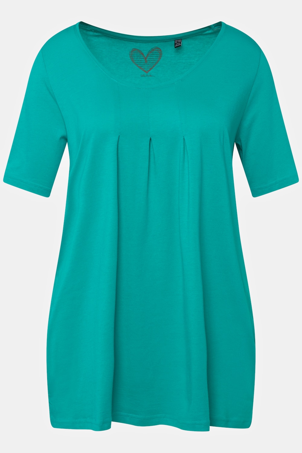 Grote Maten T-shirt, Dames, turquoise, Maat: 50/52, Katoen/Synthetische vezels, Ulla Popken