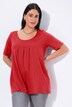 T-Shirt, Zierfalten, A-Linie, Rundhals, Halbarm, Modal