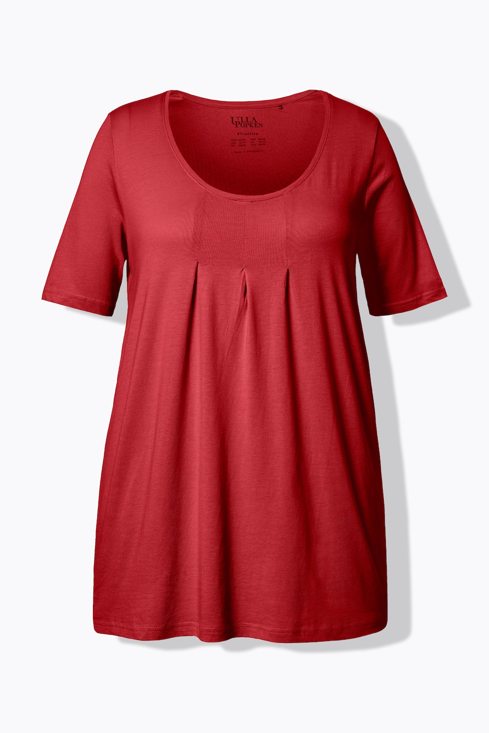 Stora storlekar T-shirt, Dam, röd, storlek: 42/44, Syntetfibrer/Bomull, Ulla Popken