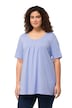 Tričko, ozdobné sklady, A střih, kulatý výstřih, krátké rukávy, modal