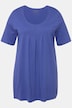 T-Shirt, Zierfalten, A-Linie, Rundhals, Halbarm, Modal