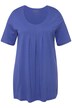 Tričko, ozdobné sklady, A střih, kulatý výstřih, krátké rukávy, modal