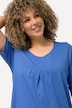 T-Shirt, Zierfalten, A-Linie, Rundhals, Halbarm, Modal