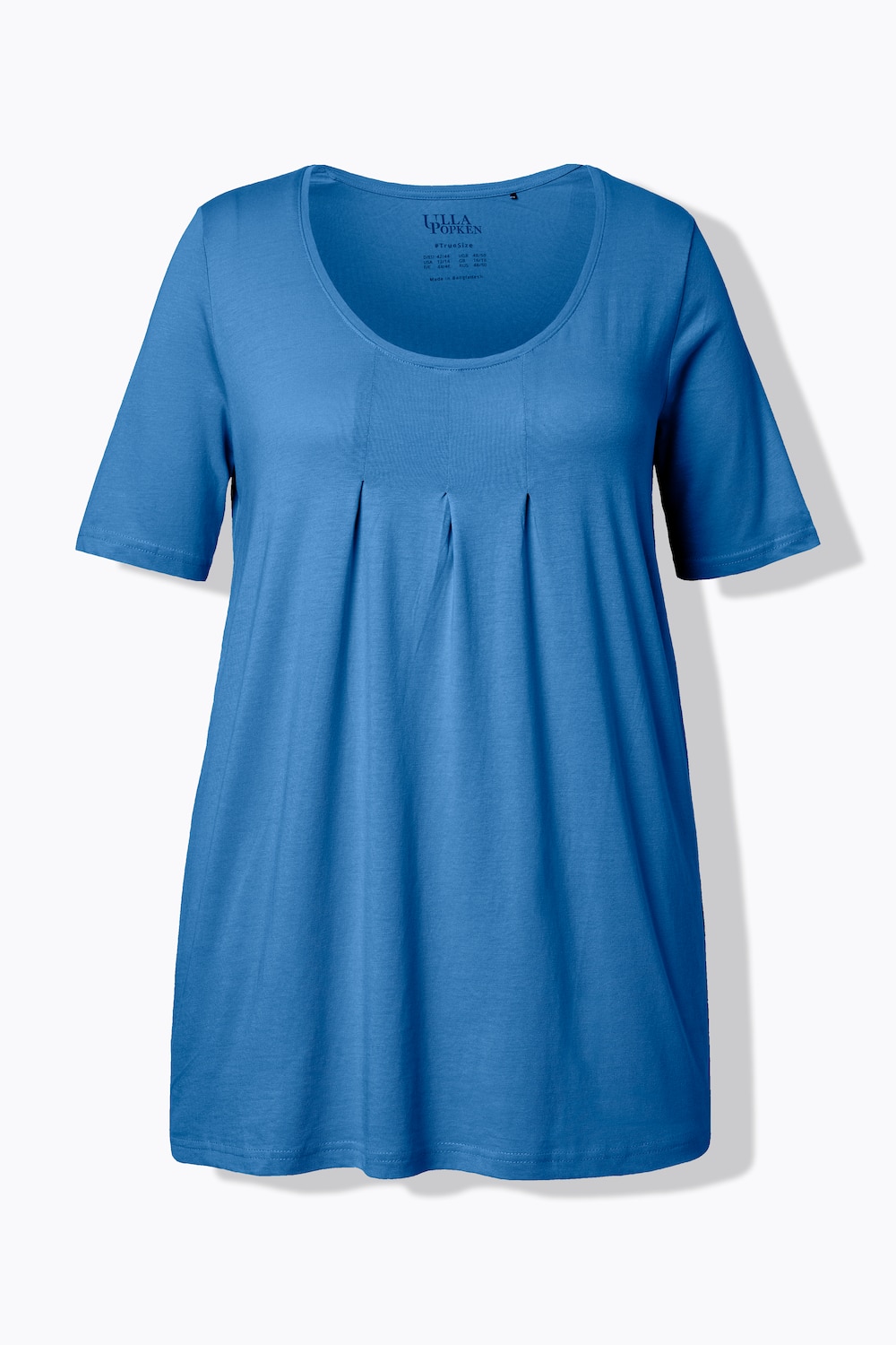Stora storlekar T-shirt, Dam, blå, storlek: 58/60, Syntetfibrer/Bomull, Ulla Popken