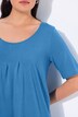 T-shirt, dekorveck, A-linjemodell, rund hals, halvlång ärm, modal