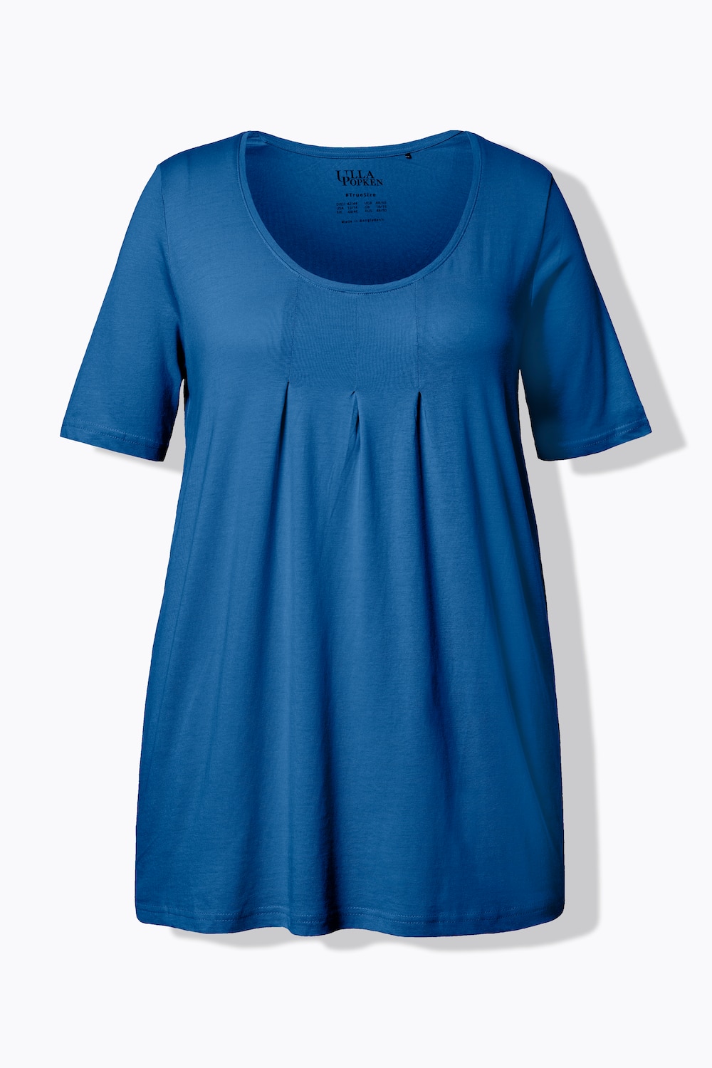 Stora storlekar T-shirt, Dam, blå, storlek: 42/44, Syntetfibrer/Bomull, Ulla Popken
