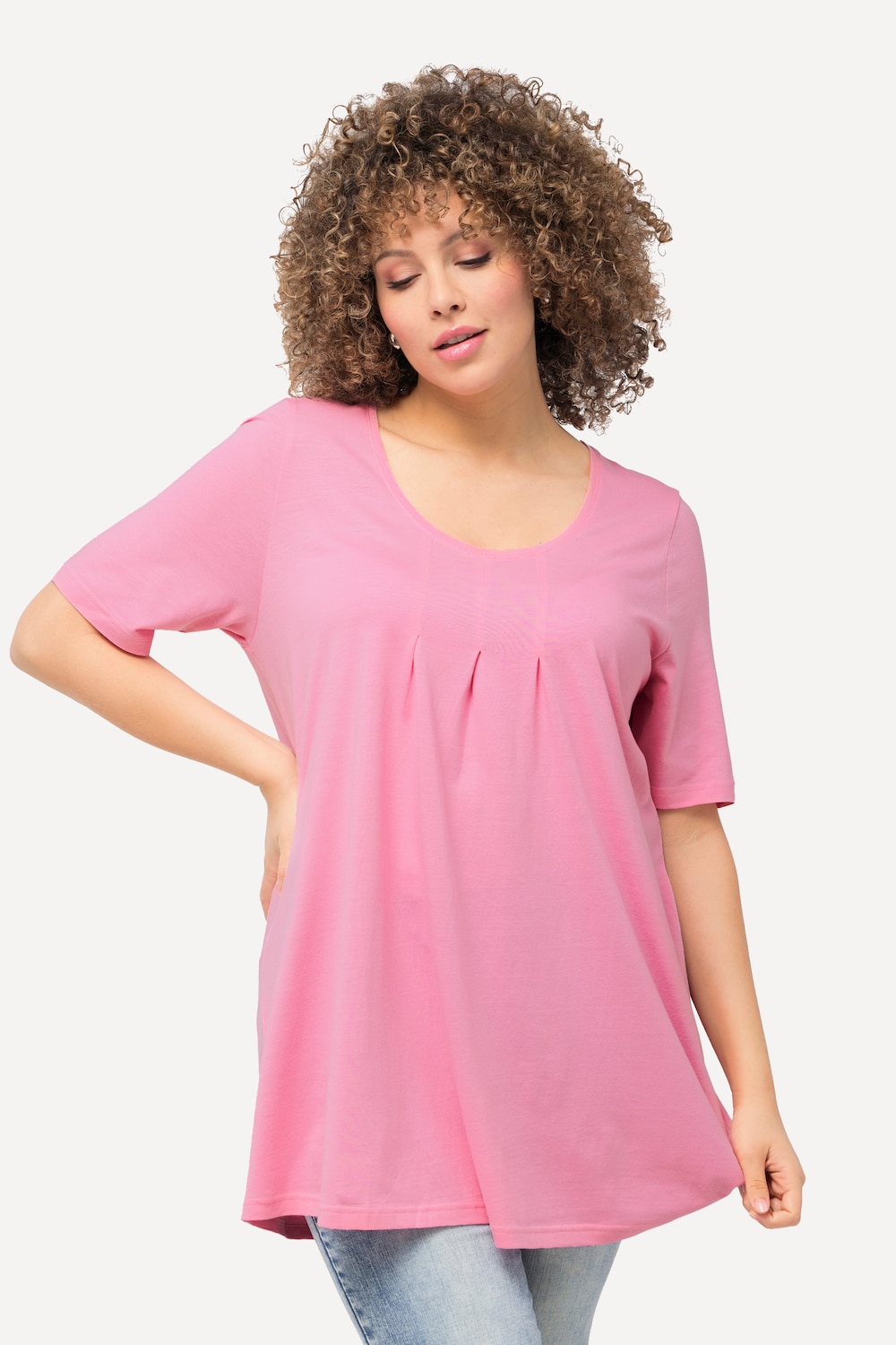 Große Größen T-Shirt, Damen, rosa, Größe: 62/64, Baumwolle/Synthetische Fasern, Ulla Popken