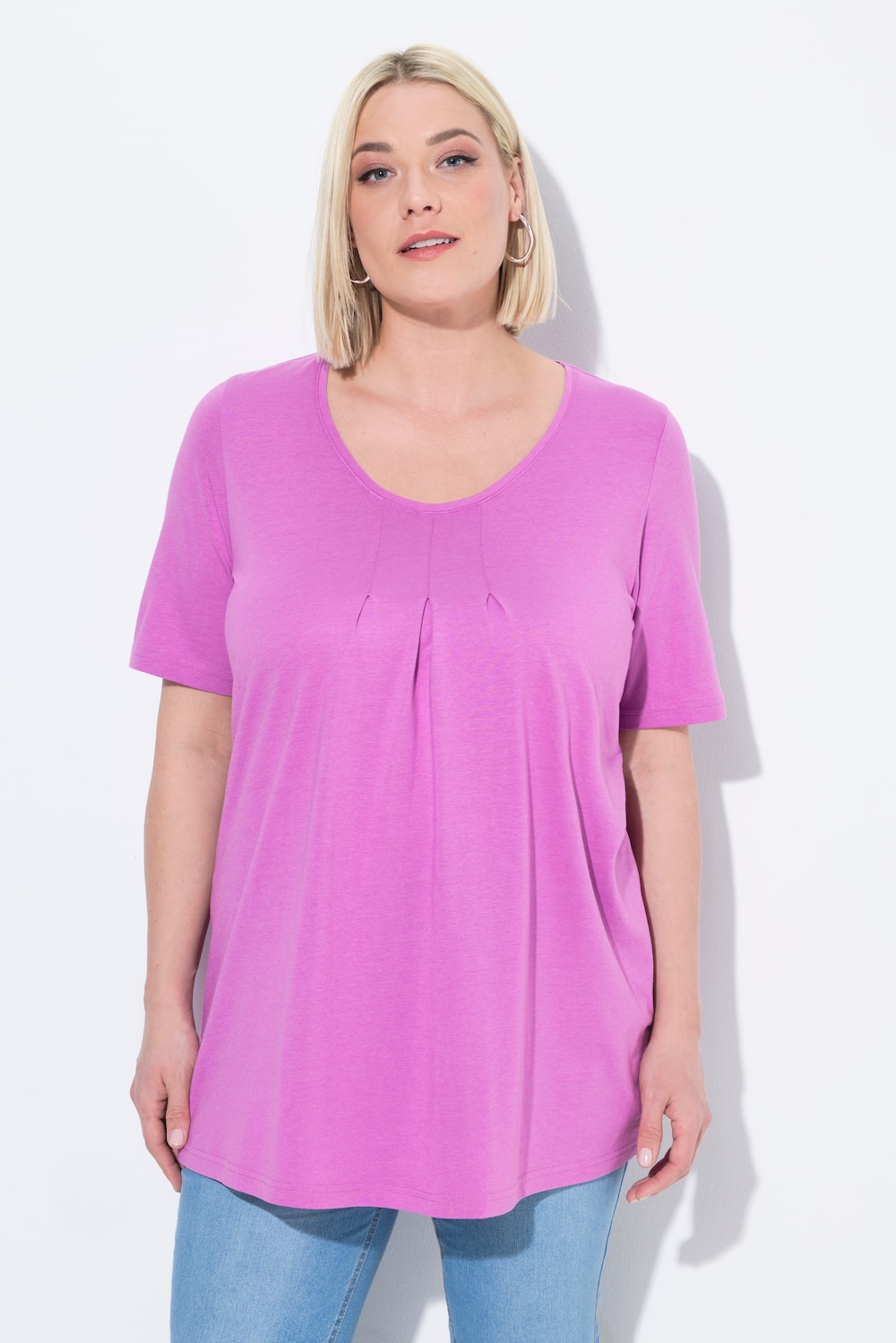 Große Größen T-Shirt, Damen, rosa, Größe: 50/52, Baumwolle/Synthetische Fasern, Ulla Popken