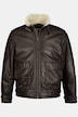 Veste en cuir nappa d'agneau haut de gamme avec doublure en polaire teddy