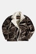 Veste en cuir nappa d'agneau haut de gamme avec doublure en polaire teddy