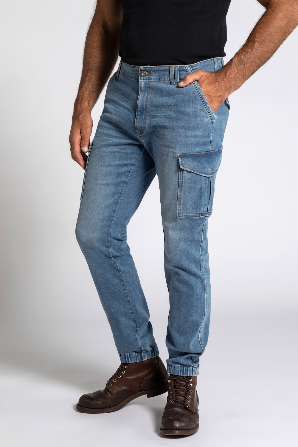 Grote Maten cargo jeans FLEXNAMIC®, Heren, paars, Maat: 56, Katoen, JP1880