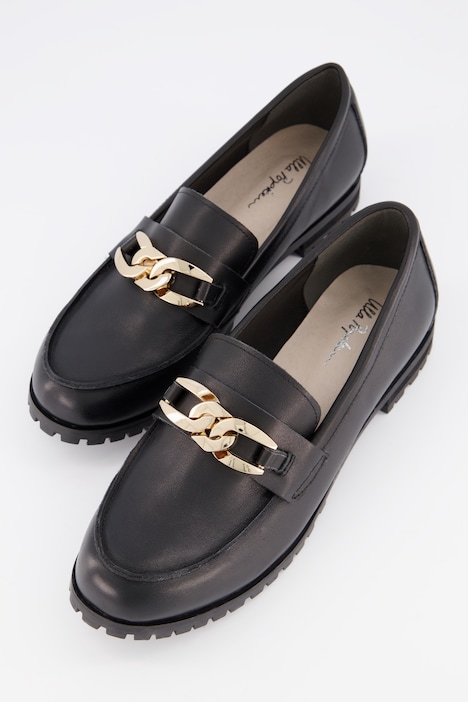 Chain Detail Leather Loafers | Ballerinas | Shoes