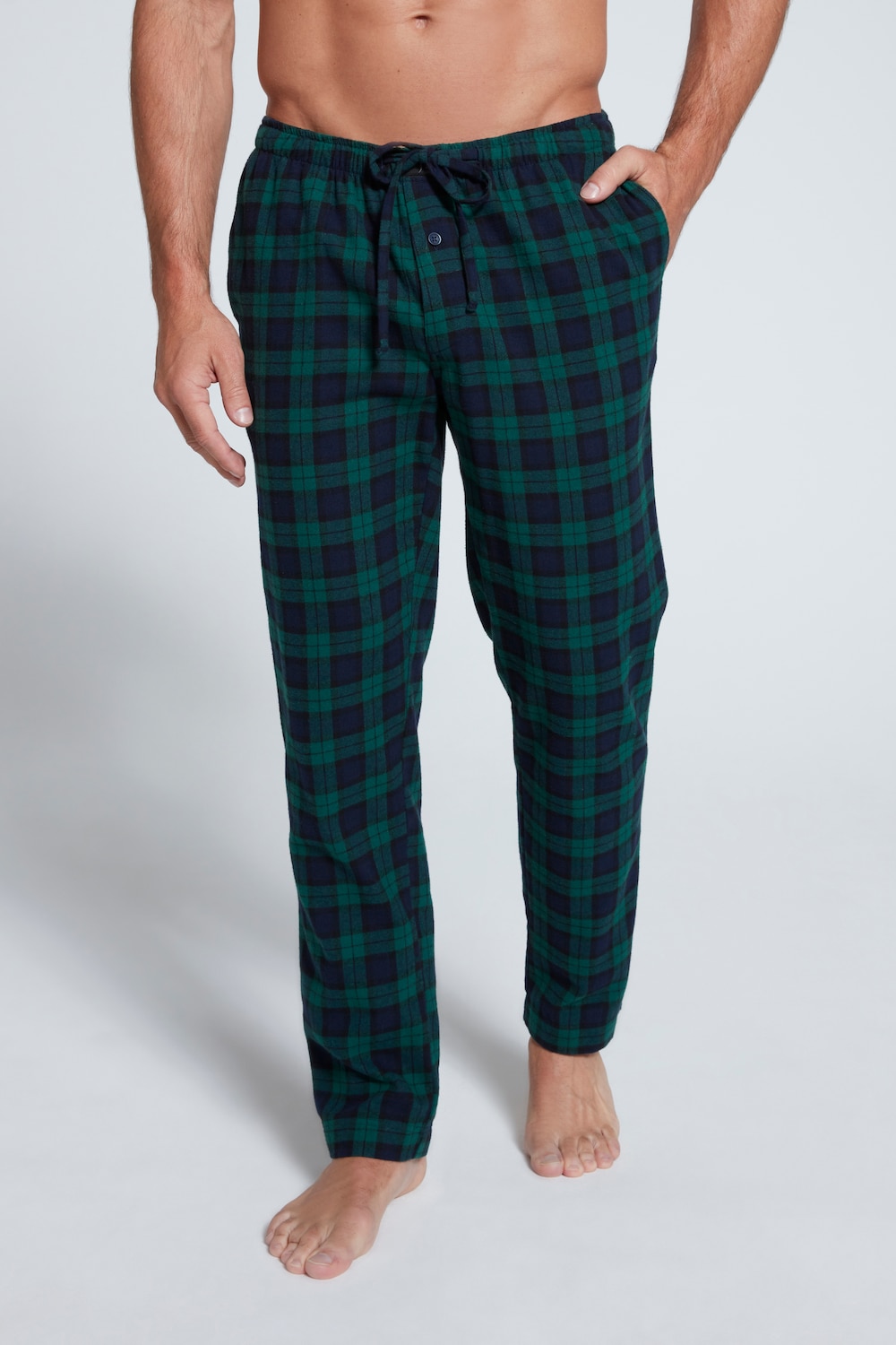 Grote Maten pyjamabroek, Heren, groen, Maat: 5XL, Katoen, JP1880