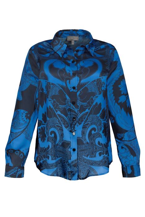 Halenka, Paisley design, límeček, dlouhé rukávy, směs hedvábí