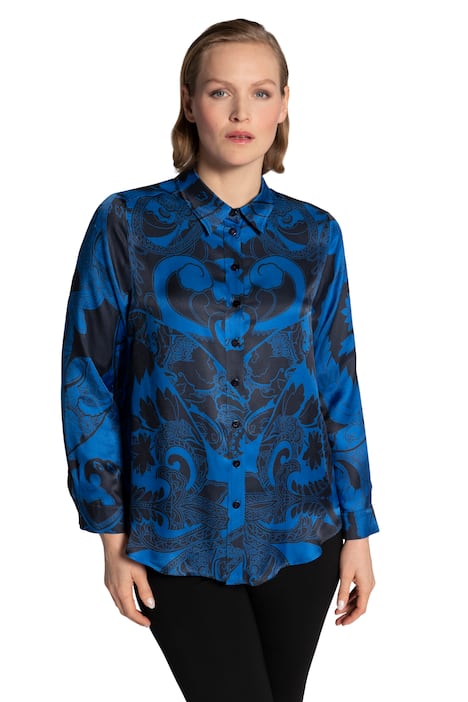 Halenka, Paisley design, límeček, dlouhé rukávy, směs hedvábí