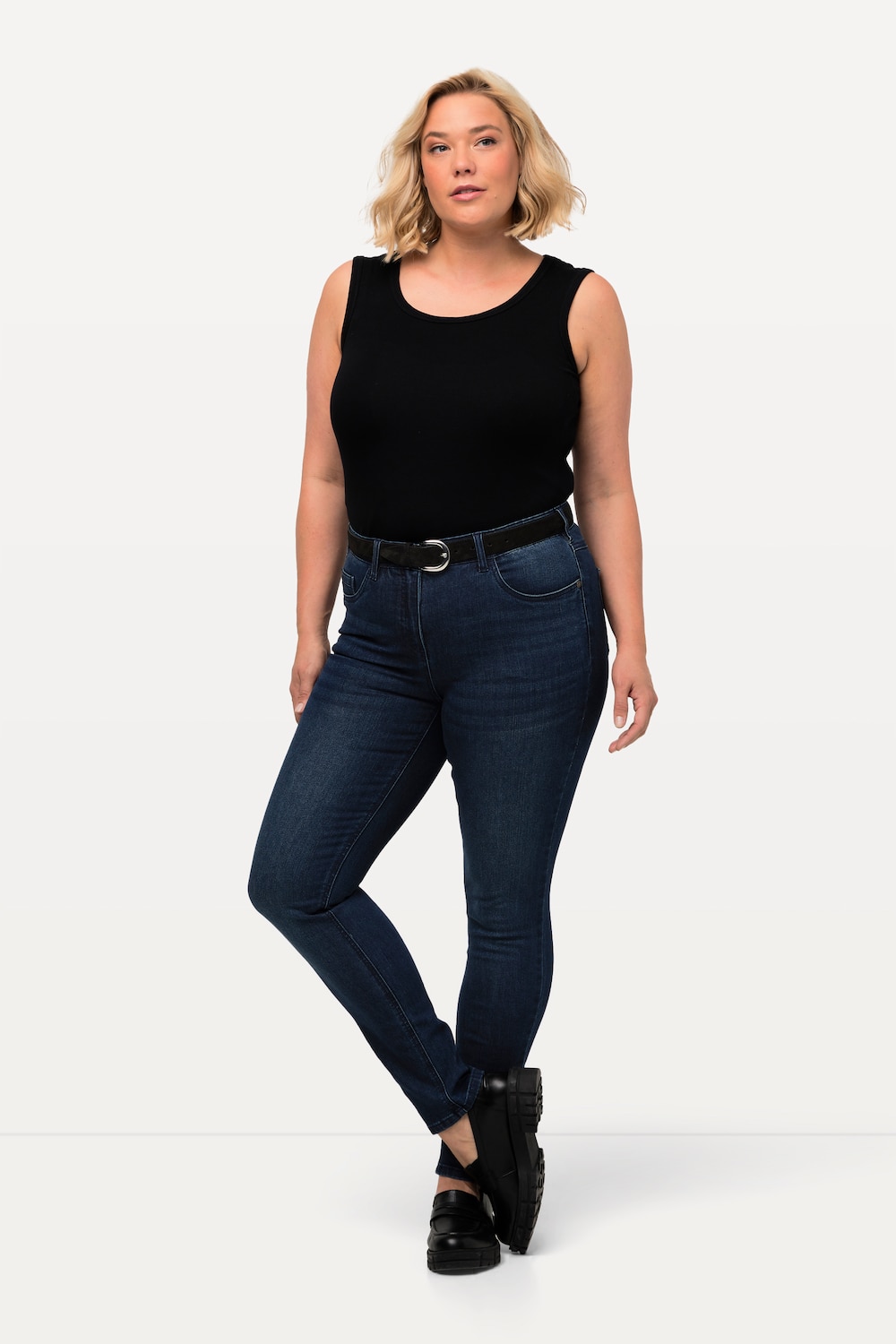 Grote Maten skinny jeans Sarah, Dames, blauw, Maat: 84, Katoen/Polyester/Viscose, Ulla Popken