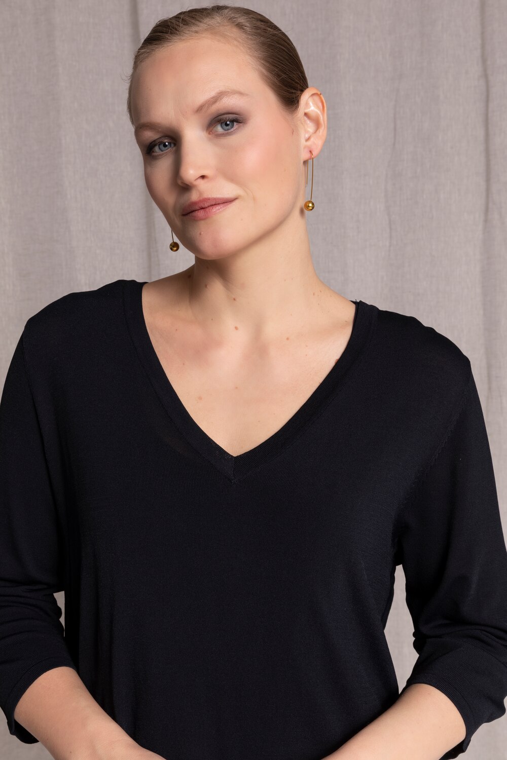 Grote Maten pullover, Dames, blauw, Maat: 58/60, Viscose/Synthetische vezels, Ulla Popken Grote Maten pullover, Dames, blauw, Maat: 58/60, Viscose/Synthetische vezels, Ulla Popken