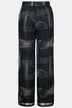 Glitter Thread Plaid Elastic Waist Lined Wide Leg Pants