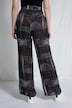 Glitter Thread Plaid Elastic Waist Lined Wide Leg Pants