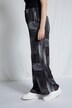 Glitter Thread Plaid Elastic Waist Lined Wide Leg Pants