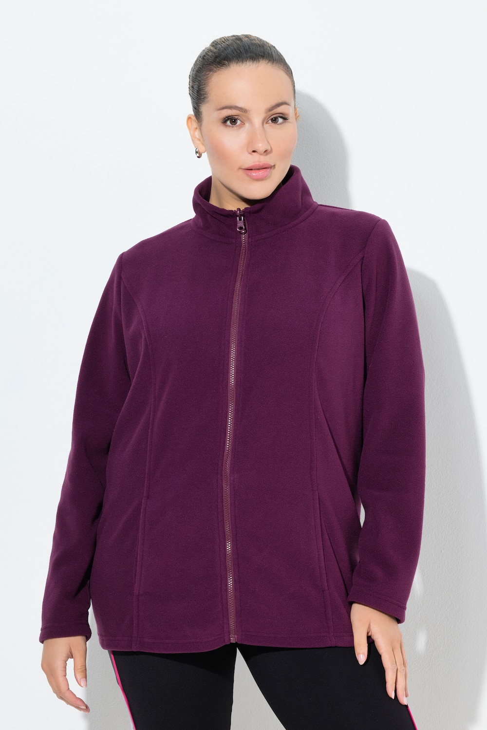 Große Größen Fleecejacke, Damen, lila, Größe: 46/48, Polyester, Ulla Popken