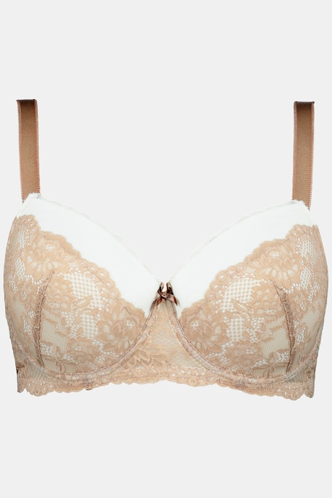 Larissa Double Lace Wired Plunge Bra F-H, Boutique