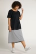 Robe Bellieva en jersey, coupe oversized avec fond de robe et manches courtes. Coton bio, GOTS