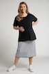 Robe Bellieva en jersey, coupe oversized avec fond de robe et manches courtes. Coton bio, GOTS