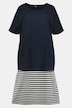 Bellieva-Kleid, Jersey, oversized, doppellagig, Halbarm, Biobaumwolle, GOTS