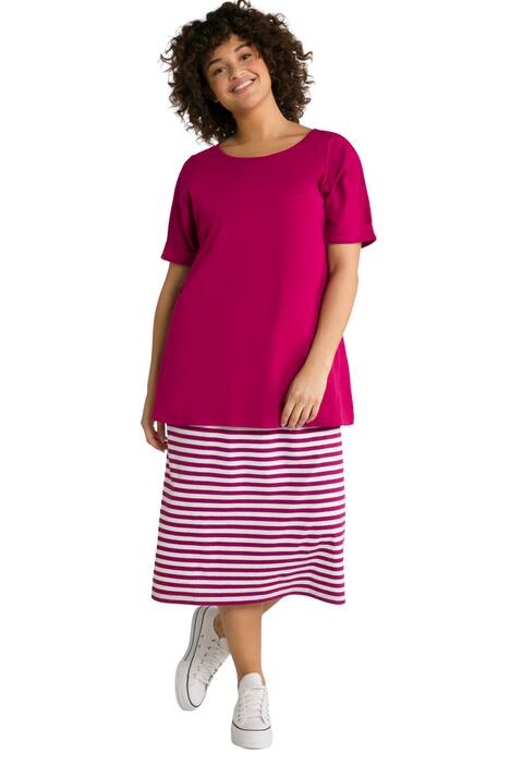 Bellieva šaty, žerzej, oversize, dvouvrstvé, krátké rukávy, biobavlna, GOTS