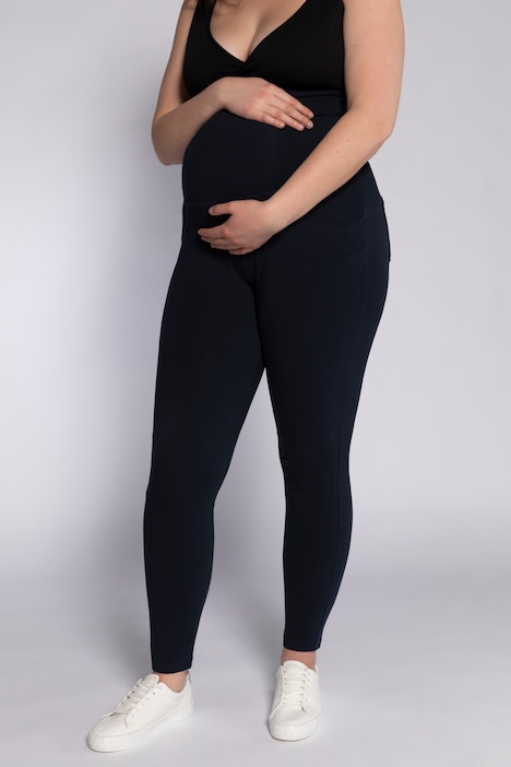 Bellieva-Leggings, breiter Elastikbund, Skinny Fit, Biobaumwolle