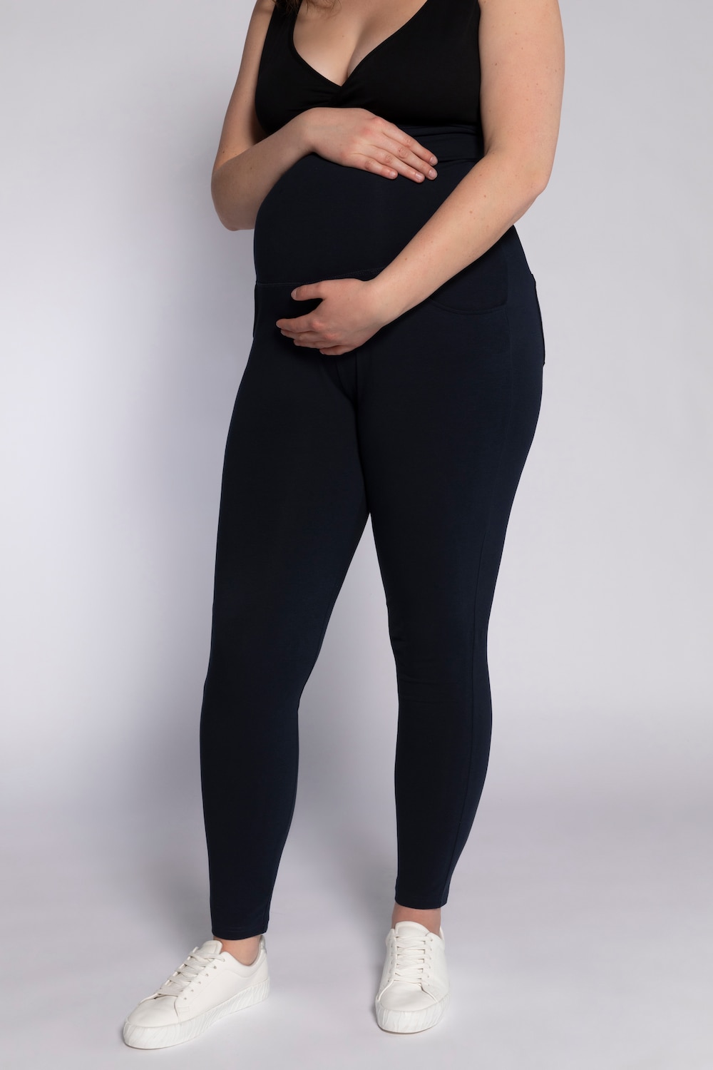 Große Größen Bellieva Umstands-Leggings, Damen, blau, Größe: 46/48, Baumwolle, Ulla Popken