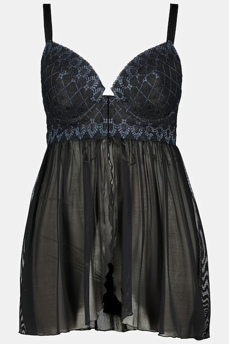 EMBROIDERED PUSH UP BABYDOLL
