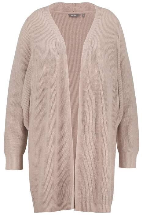 Rozepínací svetr, vejčitý střih, oversize, otevřený