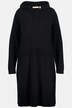 Sukienka, kaptur, długie rękawy, rozcięcia