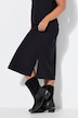 Robe midi, ligne A, jersey, col rond, manches courtes