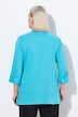 Bubble Texture Solid Button Front Stretch Blouse