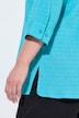 Bubble Texture Solid Button Front Stretch Blouse